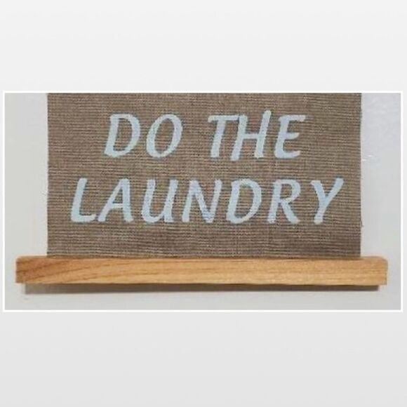 New Kathy Sign Laundry Wood Tapestry Home Decore NWT - Picture 4 of 11